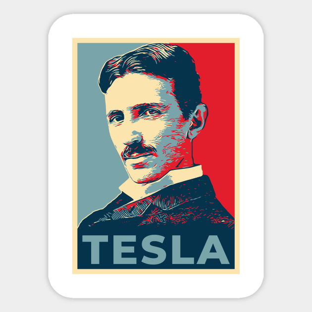 Nikola Tesla Sticker by dan89